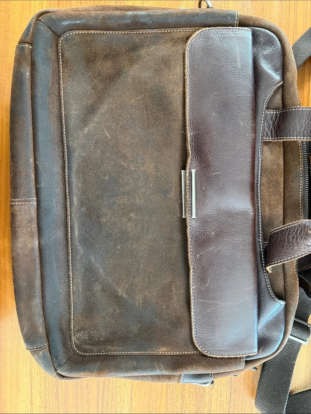 Vintage Pelle Studios Wilson leather weekend and brief case travel set